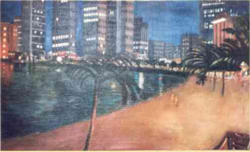 Painting: No. 241   GOLDEN BEACH VELVET NIGHT